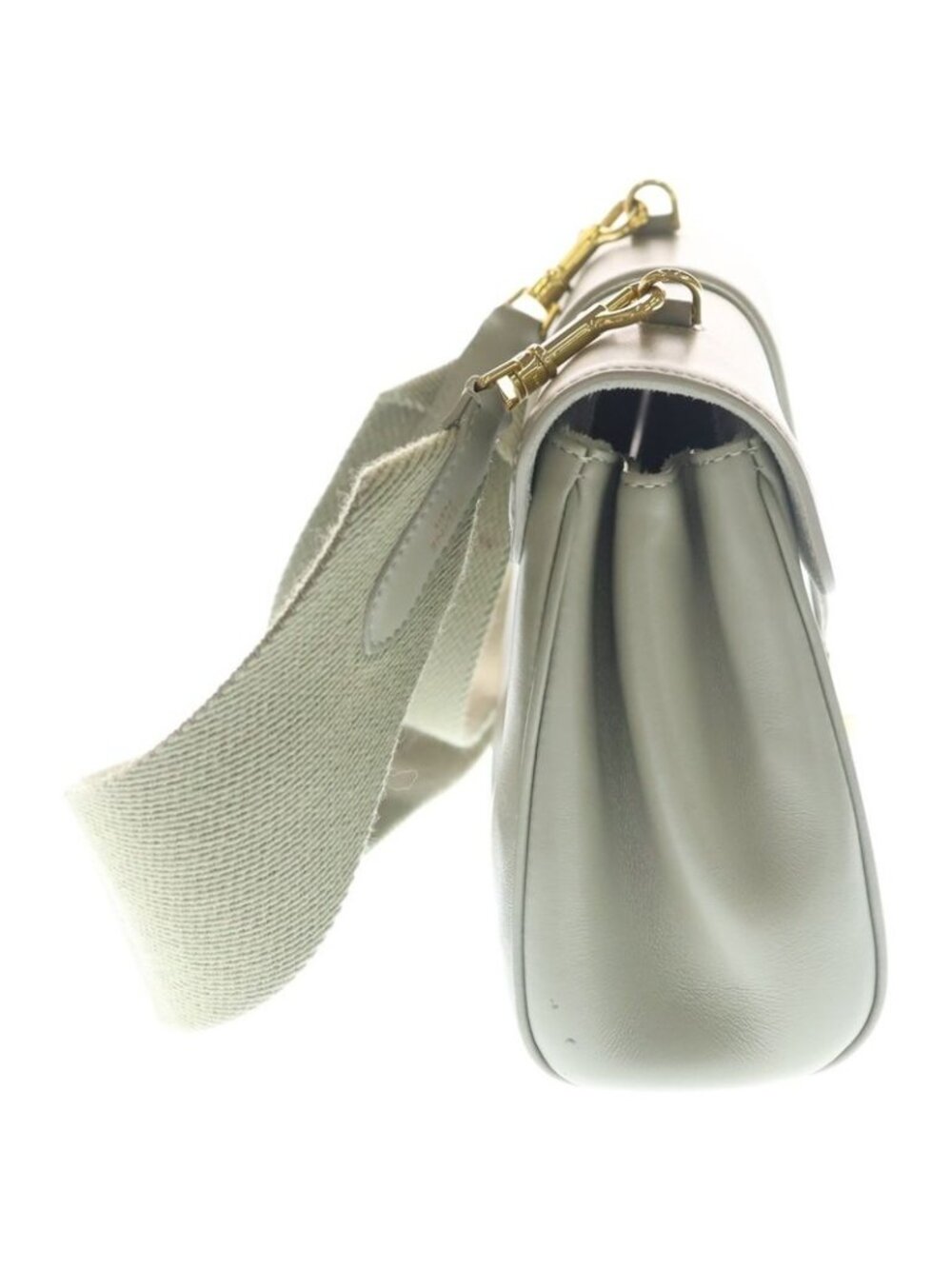 Celine Teen Soft 16 Shoulder Bag Mint Green Light Khaki Leather Gold - Picture 3 of 6